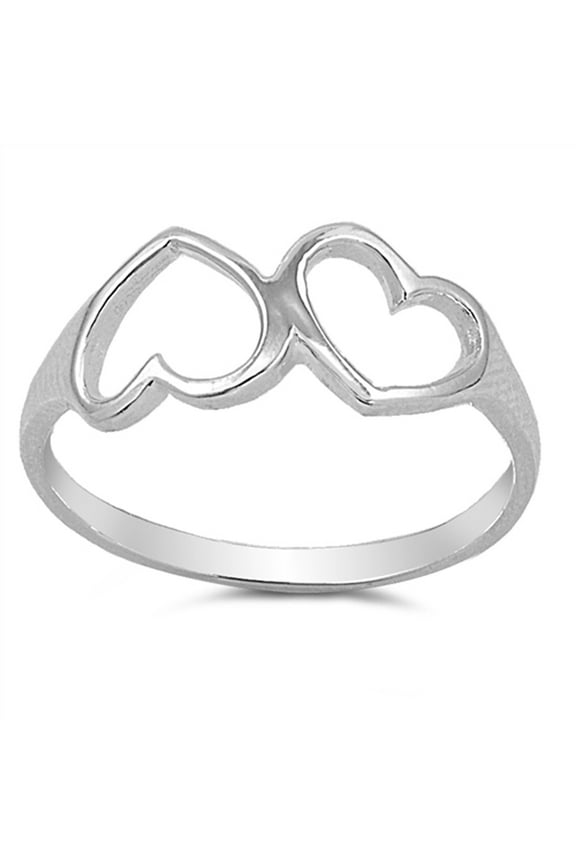 Criss Cross Infinity Heart Purity Ring .925 Sterling Silver Band Jewelry Female Male Unisex Size 10