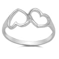 thumbnail image 1 of Criss Cross Infinity Heart Purity Ring .925 Sterling Silver Band Jewelry Female Male Unisex Size 4, 1 of 4