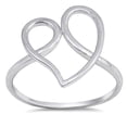 thumbnail image 1 of Criss Cross Knot Love Heart Promise Ring .925 Sterling Silver Band Jewelry Female Male Unisex Size 4, 1 of 4