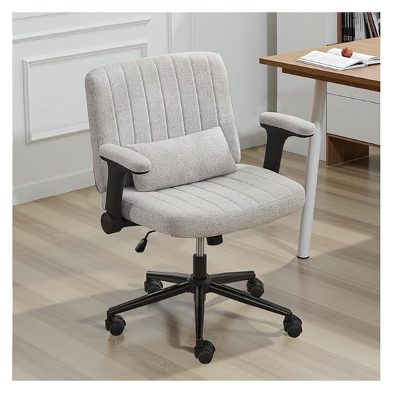 Criss Cross Legged Chair with -Up Arms, Comfy Rolling Office Desk Chair ...