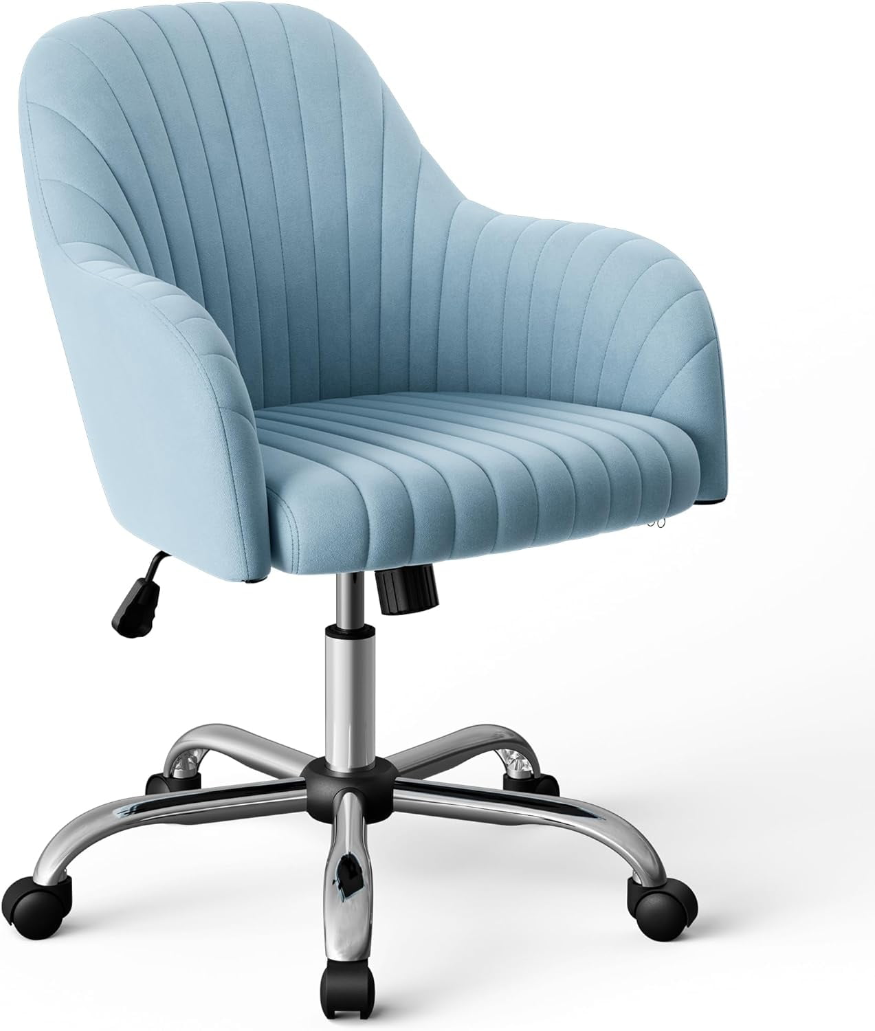 Criss Cross Legged Office Chair No Wheels Armless Swivel Desk Chair