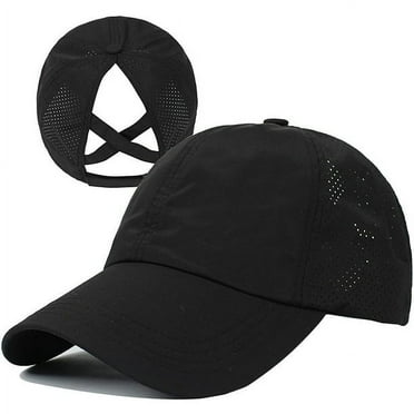 Criss Cross Ponytail Hat High Mesh Womens Baseball Cap Hat Ponytail Hat for Women