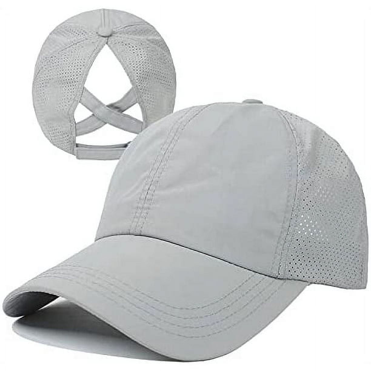 Criss Cross Ponytail Hat High Mesh Womens Baseball Cap Hat Ponytail Hat