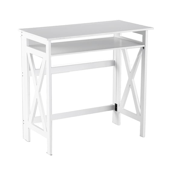 Crisscross Folding Office Furniture - White Desk