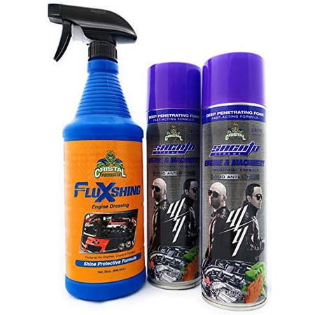 Cristal Products Sacato Xtreme Engine and Machinery Industrial Formula (2) Bundle with Flushing X Engine Dressing