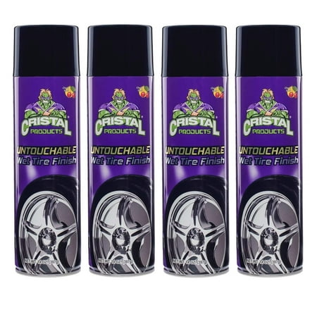 Cristal Products Untouchable Wet Tire Shine Automotive Polishes, 14 oz, 4 Piece