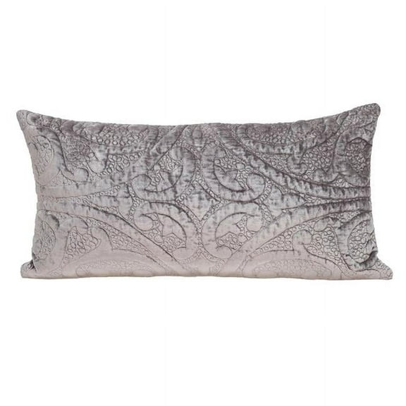 Cristal Transitional Taupe Rectangle Throw Pillow