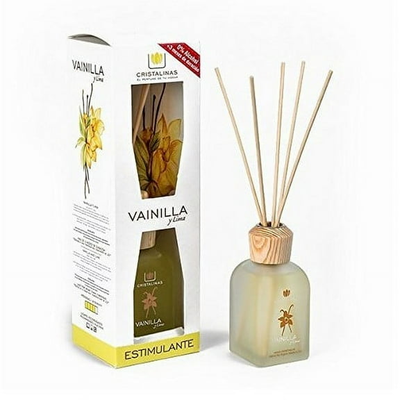Cristalinas Reed Diffusers Scented Air Freshener, 100 ML, Vanilla (Vainilla)