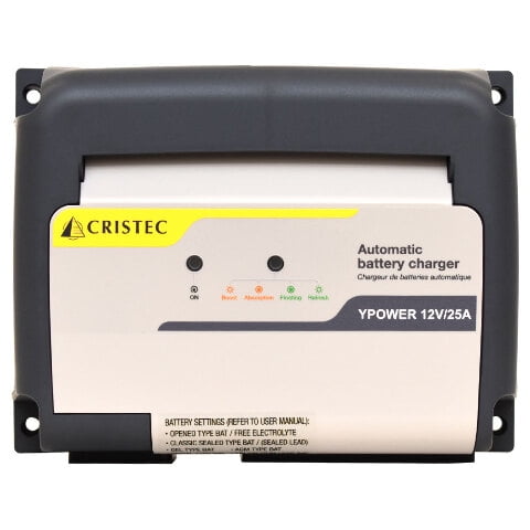Cristec Boat Battery Charger YPO12-25OE-IG | YPower 25A 3-Bank