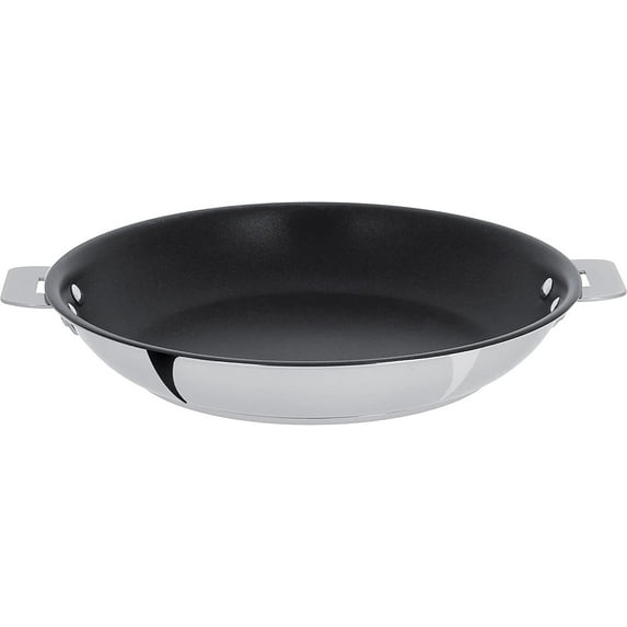Cristel Casteline Frying Pan with Non-Stick Coating, Stainless Steel, Silver 8.5"