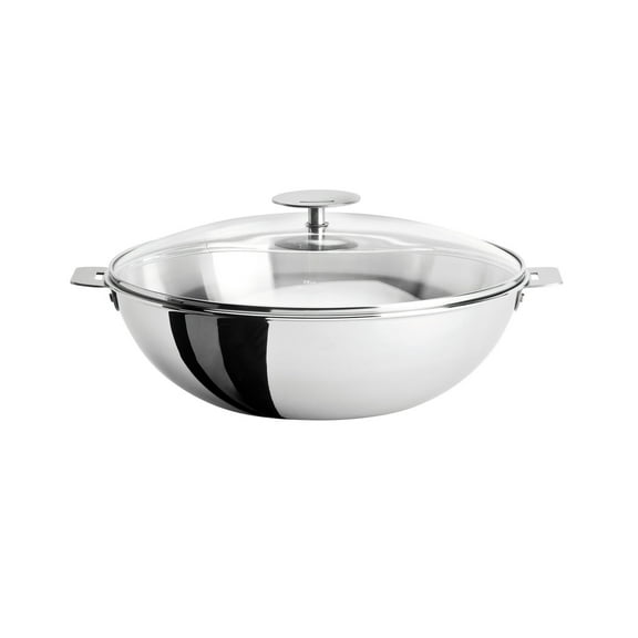 Cristel Casteline Stainless Steel 2 4/5 Quart Wok