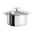 thumbnail image 1 of Cristel Multiply Stainless Steel Saucepan with Glass Lid and Removable Handle, 1.8 Quart, 1 of 8