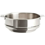 Cristel Multiply Stainless Steel Universal Steamer Insert with Removable Handles, 9.5 Inch