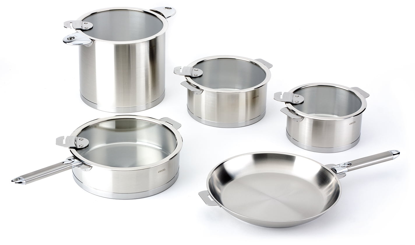 Cristel Tulipe 13-Piece Stainless Steel Cookware Set ST13PTAN