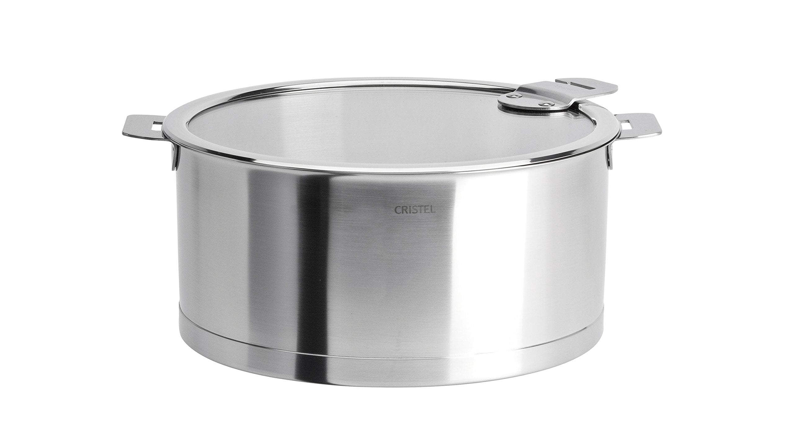 Cristel Strate 1-Quart Stainless Steel Saucepan with Glass Lid