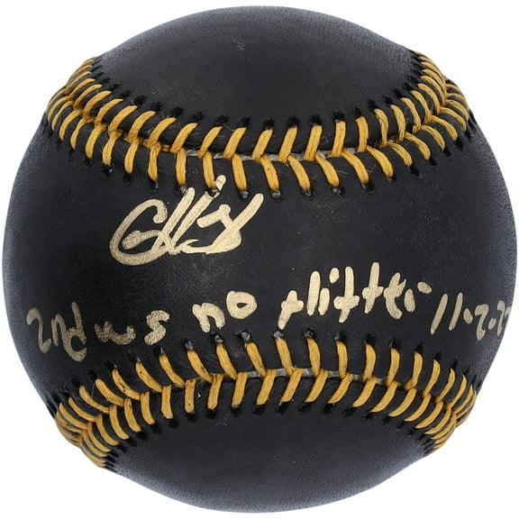 Cristian Javier Houston Astros 2022 MLB World Series Champions Autographed Black Leather Baseball with Multiple Inscriptions - Limited Edition of 22 - Fanatics Authentic Certified