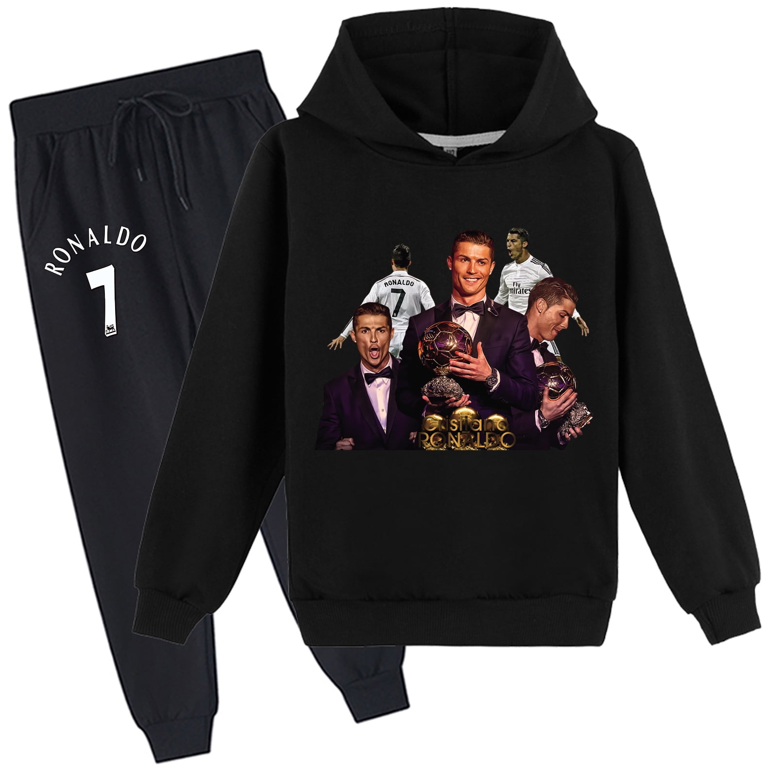 Cristiano Ronaldo 2 piece outfit: kids #39 hoodie and sweatpants long Cristiano Ronaldo 2 piece outfit: kids #39 hoodie and sweatpants long
