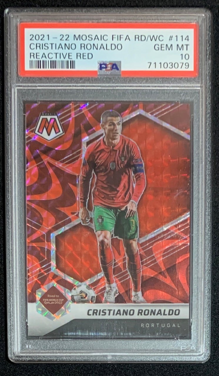 Cristiano Ronaldo 2021-22 Panini Reactive Red Mosaic World