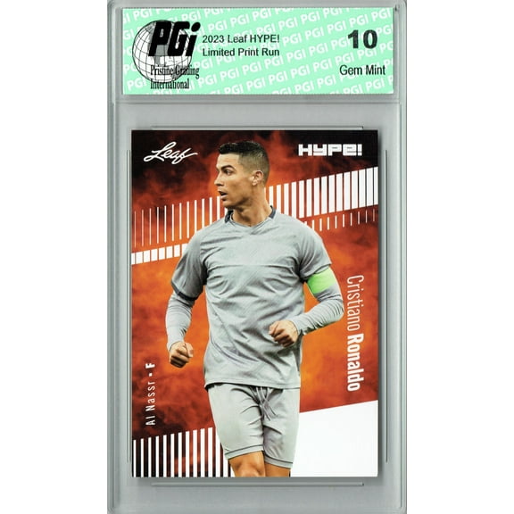 Cristiano Ronaldo 2023 Leaf HYPE! #110 Only 5000 Made! Al-Nassr Card PGI 10