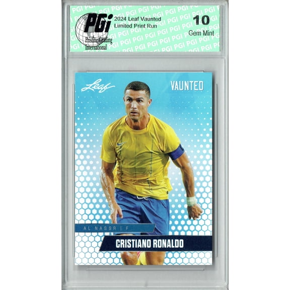 Cristiano Ronaldo 2024 Leaf Vaunted #V-03 Debut Collection Rare Trading Card PGI 10