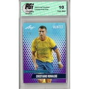 Cristiano Ronaldo 2025 Leaf Vaunted #V-03 Purple Blank Back 1/1 Trading Card PGI 10
