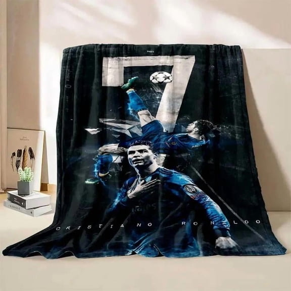Cristiano Ronaldo Blanket CR7 Soft Flannel Blanket Football Fans Gifts Suitable For Sofa Beds Living Rooms Suitable For Children And Adults Birthday Gifts Home Decoration  Christmas Blanket
