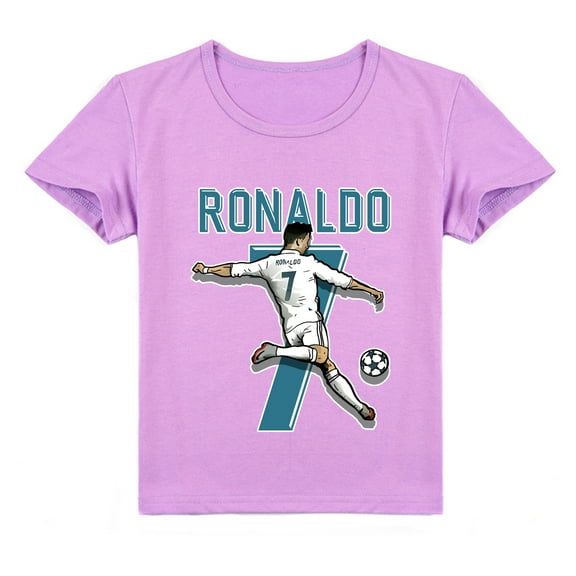 Cristiano Ronaldo Boys Cotton Crew Neck Short Sleeve T-shirt Kids Summer Casual Sport Top Clothings