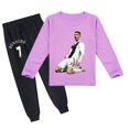 thumbnail image 1 of Cristiano Ronaldo Boys Girls Long Sleeve T-shirt Top and Pant Outfit, Unisex, Breathable, Spring Autumn, 1 of 3