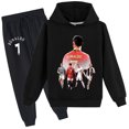thumbnail image 1 of Cristiano Ronaldo Boys Graphic Cotton Sweatshirt Pullover Sweatpants 2 Pieces Sweatsuit Outfit Sets, 1 of 3