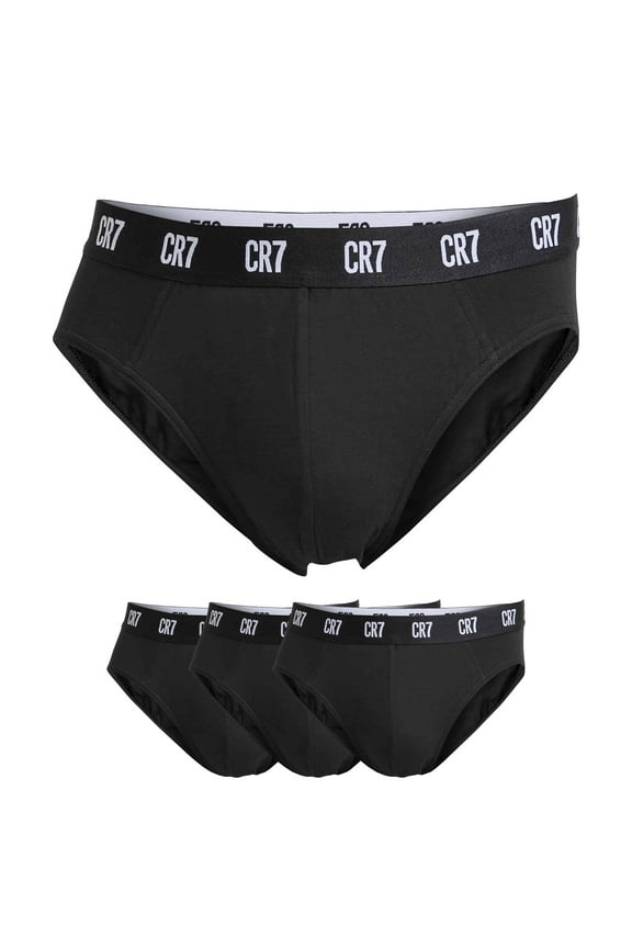 CR7 Basic 3-Pack Cotton Briefs Men's Underwear S