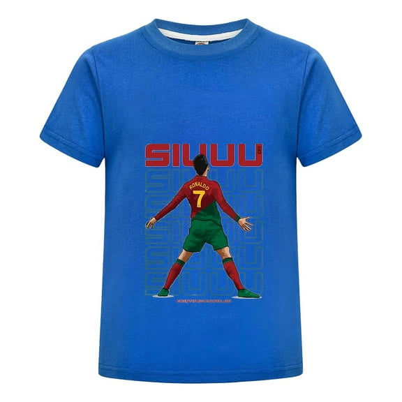 Cristiano Ronaldo CR7 T-Shirt for Kids | Youth Football Tee | Short Sleeve Fanwear