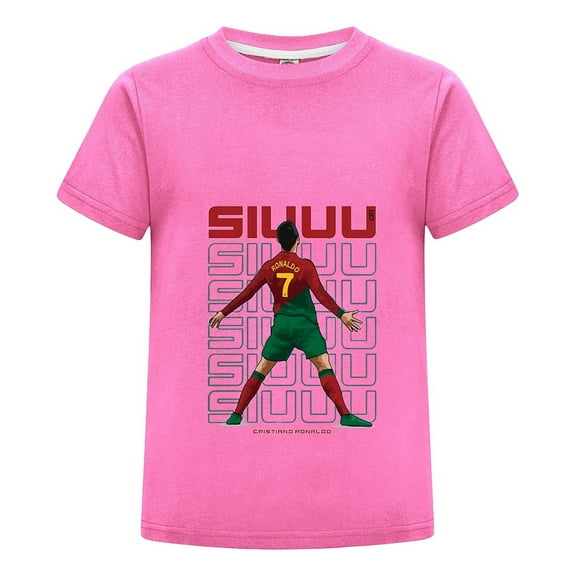 Cristiano Ronaldo CR7 T-Shirt for Kids | Youth Football Tee | Short Sleeve Fanwear