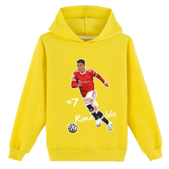 Cristiano Ronaldo Children’s Long Sleeve Hoodie Sweatshirt Pullover for Girls
