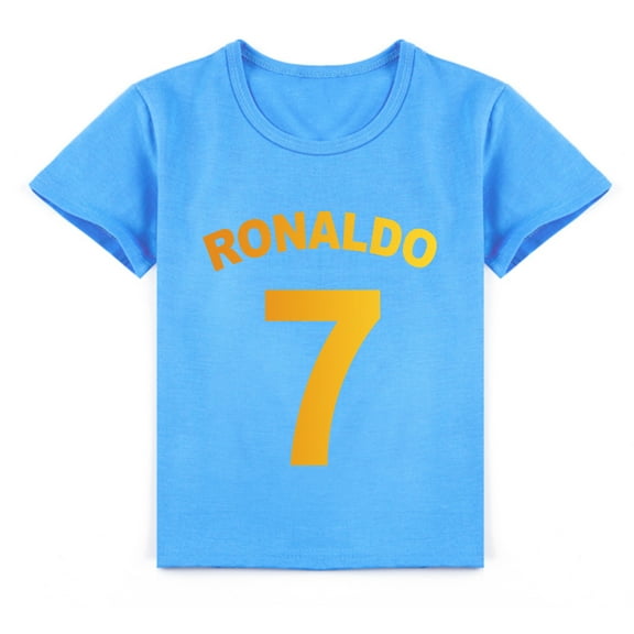 Cristiano Ronaldo Girls Crew Neck Cotton Short Sleeve T-shirt Kids Summer Fashion Casual Top