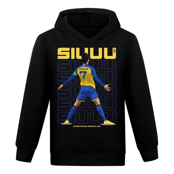 Cristiano Ronaldo Kids Cotton Hoodie for Boys Girls Print Football Hooded Sweatshirts Child Casual Long Sleeve Shirt Tops