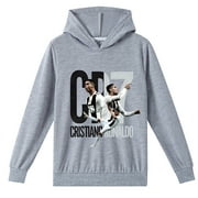 ZHONGQING Cristiano Ronaldo Kids Hoodie, Long Sleeve Pullover, Boys Girls, Spring Autumn Wear