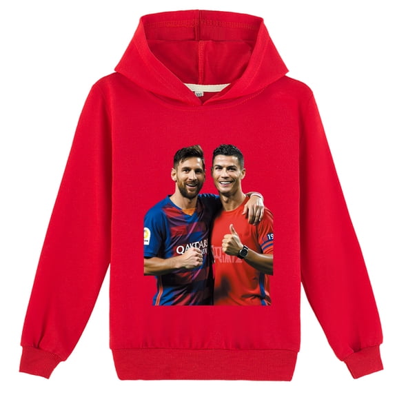 Cristiano Ronaldo Kids Long Sleeve Hoodie, Pullover, Boys Girls, Casual Clothes