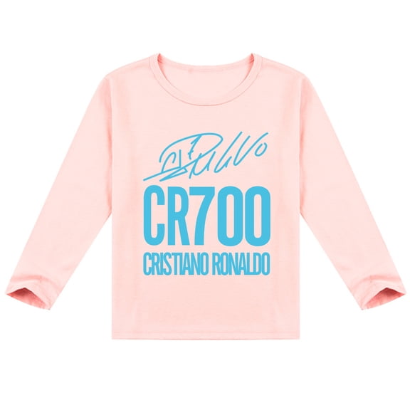 Cristiano Ronaldo Kids' Long Sleeve T-shirt, Breathable Fabric and Adorable Print, Autumn Staple