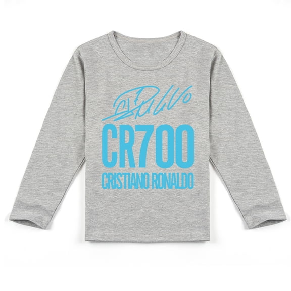 Cristiano Ronaldo Kids' Long Sleeve T-shirt, Breathable Fabric and Adorable Print, Autumn Staple