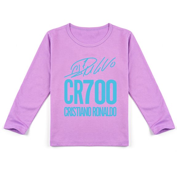 Cristiano Ronaldo Kids' Long Sleeve T-shirt, Breathable Fabric and Adorable Print, Autumn Staple