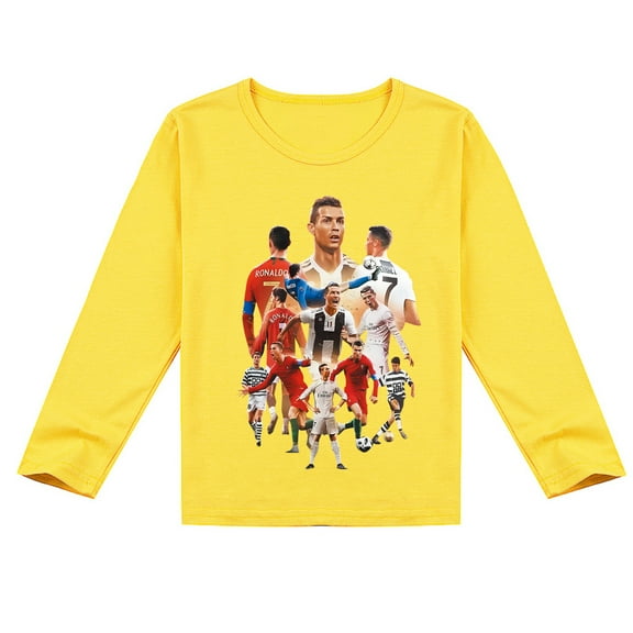 Cristiano Ronaldo Kids' Long Sleeve T-shirt: Causal Look with Cool Print for Spring Wear