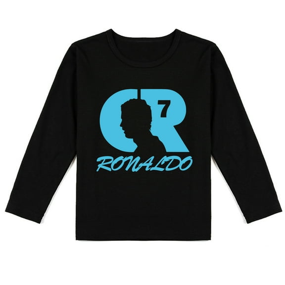 Cristiano Ronaldo Kids' Long Sleeve T-shirt: Causal Style with Cool Print for Autumn Wear