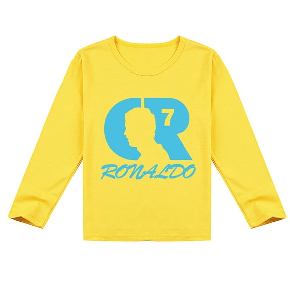 Cristiano Ronaldo Kids' Long Sleeve T-shirt: Causal Style with Cool Print for Autumn Wear