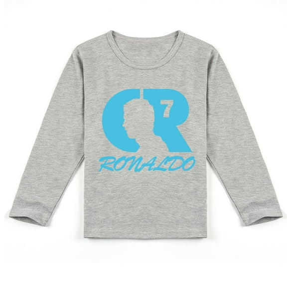 Cristiano Ronaldo Kids' Long Sleeve T-shirt: Causal Style with Cool Print for Autumn Wear