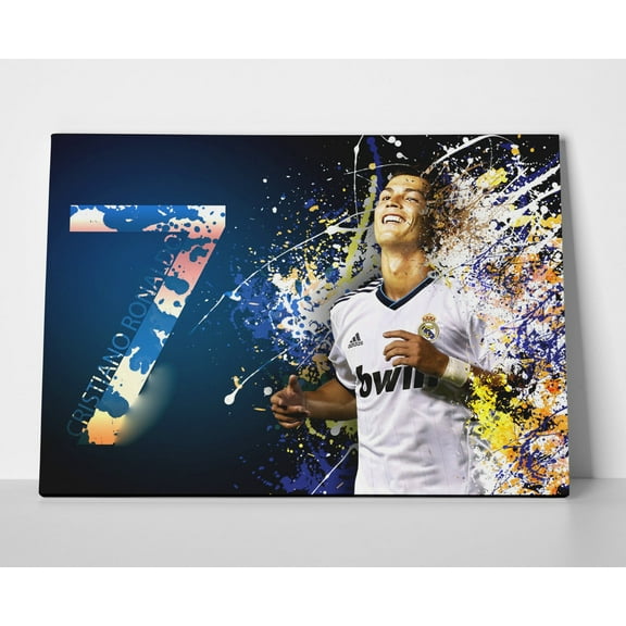 Cristiano Ronaldo Paint Poster or Wrapped Canvas
