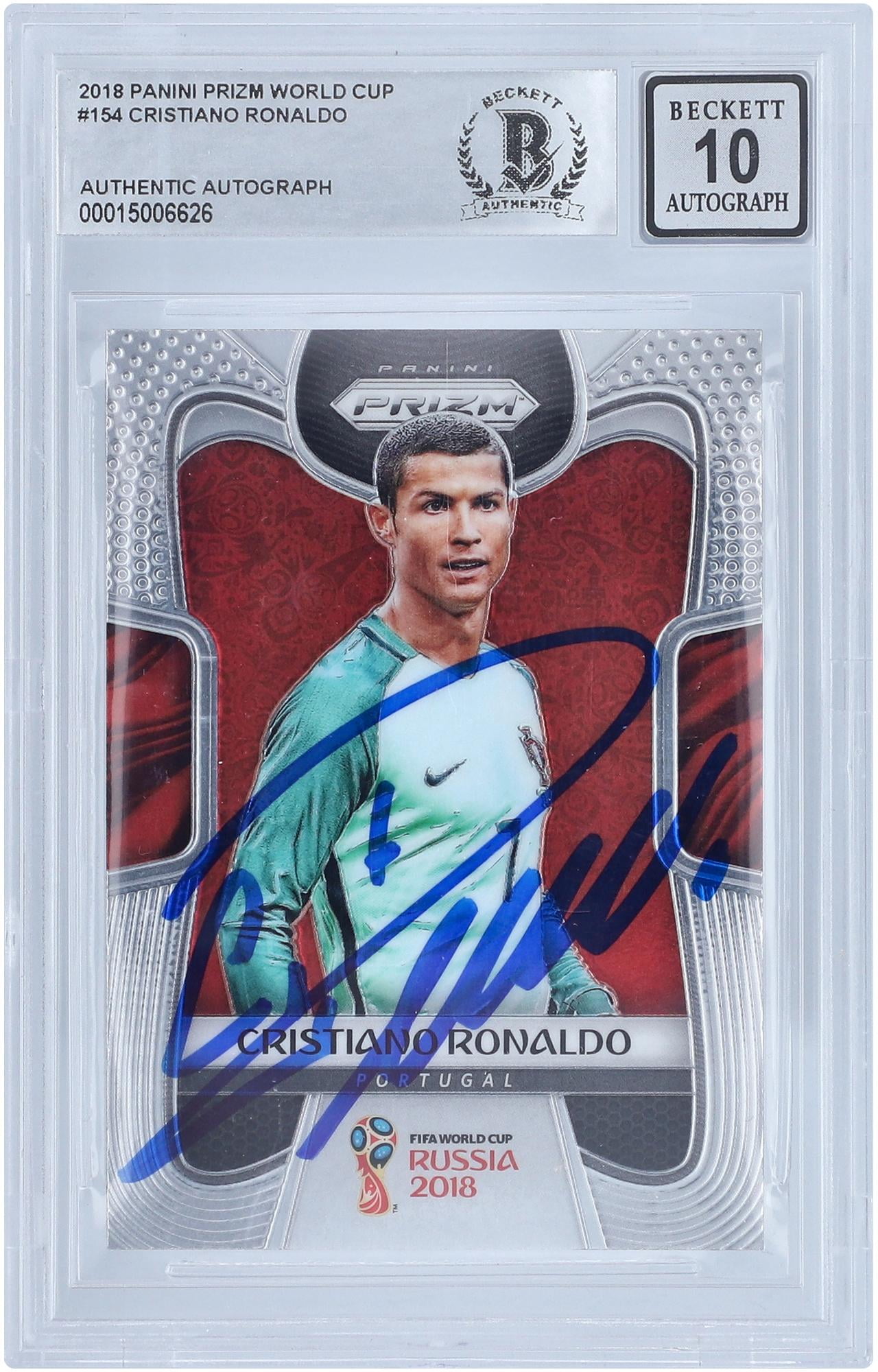 Cristiano Ronaldo Portugal Seleção Autografada 2018 Panini Prizm