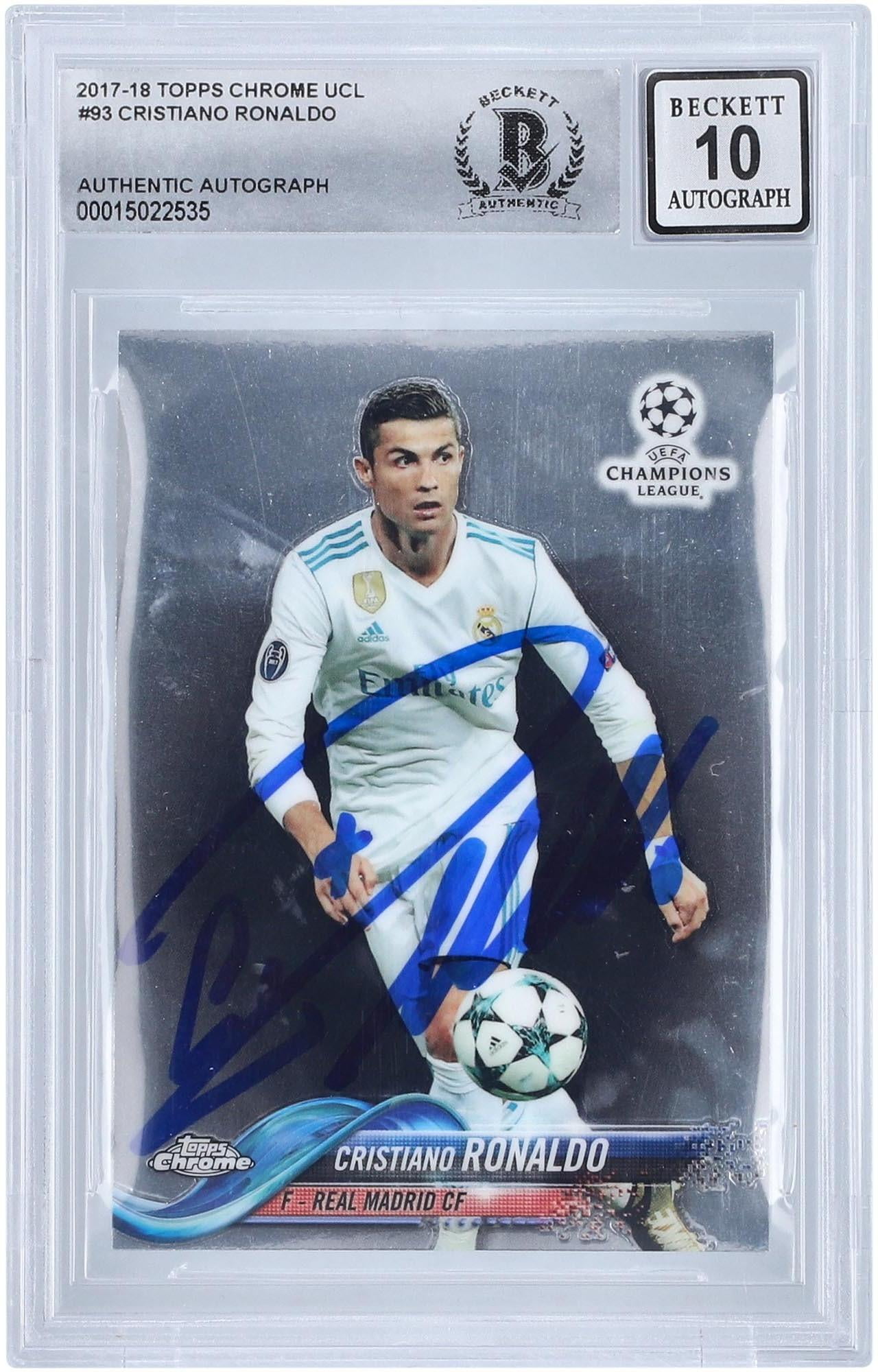 Cristiano Ronaldo Autographed Real Madrid UCL Topps UK | Ubuy