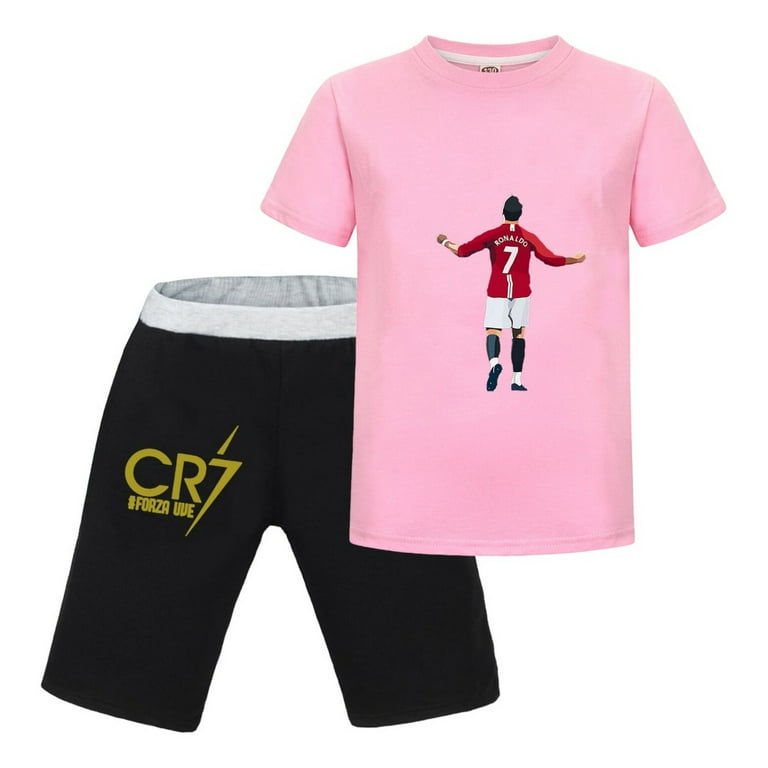 Cristiano Ronaldo Soccer Fan Set Kids CR7 T-Shirt and Shorts for