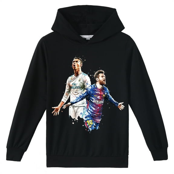 Cristiano Ronaldo Sweatshirts Lionel_Messi Hoodies Graphic Long Sleeve Casual Pullover Tops for Teen Boys