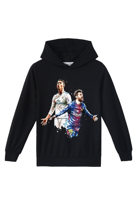 Cristiano Ronaldo Sweatshirts Lionel_Messi Hoodies Graphic Long Sleeve Casual Pullover Tops for Teen Boys